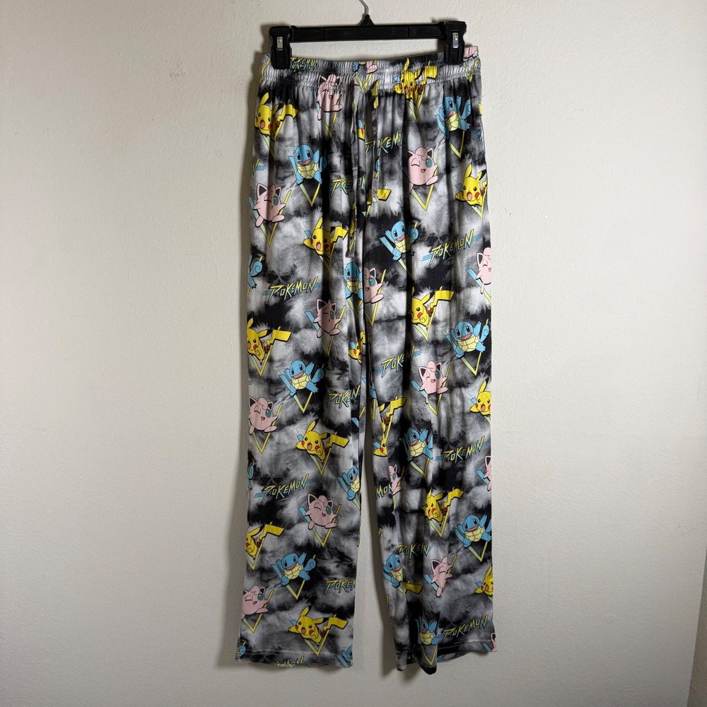 Pokemon Mens Small Pajama Pants Pikachu  Jigglypuff Tie Dye Lounge Bottoms